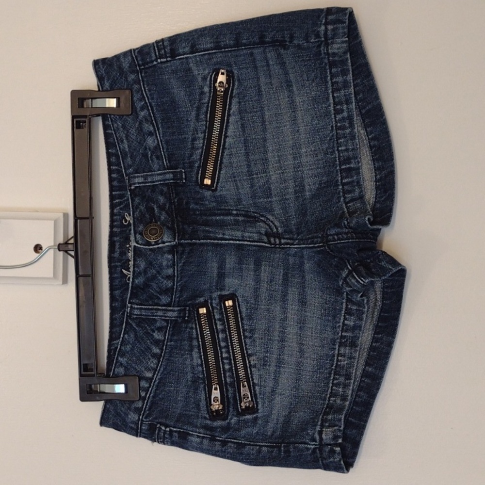 NEW Vintage American Eagle Outfitters 100% Cotton Dark Blue Jean Shorts size 2